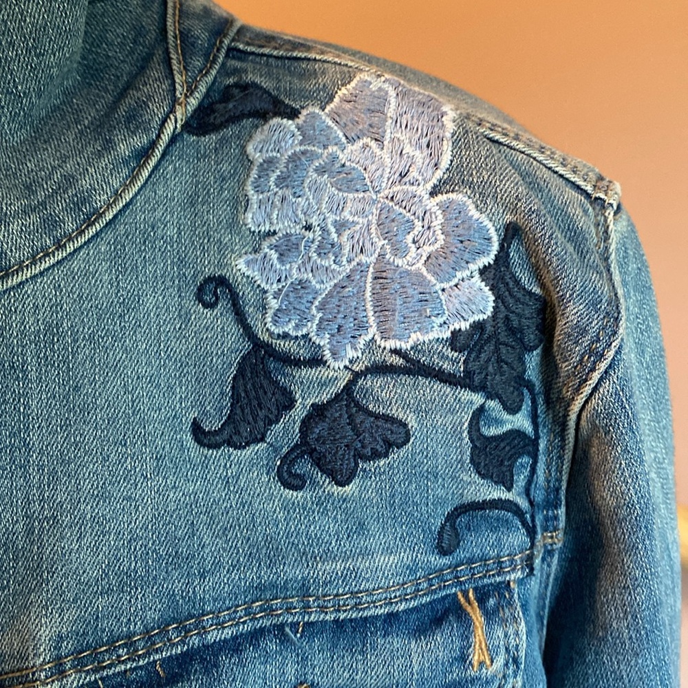 Vintage America Blues embroidered denim jacket M - Picture 3 of 4